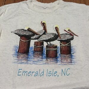 Vintage 90's Emerald Isle Single Stitch Graphic T Shirt Men XL Made In USA